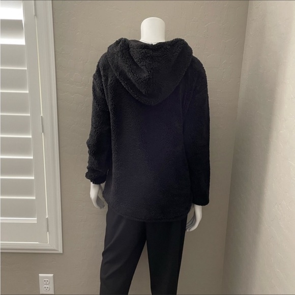 1 Left! 🎈Leopard & Black Faux Fur Sweatshirt Hoody - Picture 5 of 6